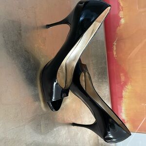 Valentino gravani open toe patent heels